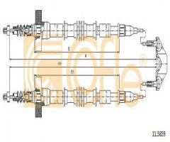 Cofle 11.5859 linka hamulca ręcznego opel, chevrolet corsa sedan