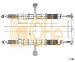 Cofle 11.5944 linka hamulca ręcznego opel, opel vectra c