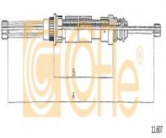 Cofle 11.607 linka hamulca ręcznego peugeot, peugeot 405 i (15b)