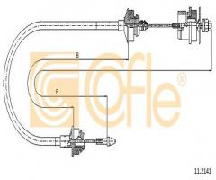 Cofle 11.2141 linka sprzęgła citroen, citroËn zx (n2)