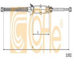 Cofle 10.9032 linka hamulca ręcznego skoda, seat ibiza iv (6l1), skoda fabia, vw polo (9n_)