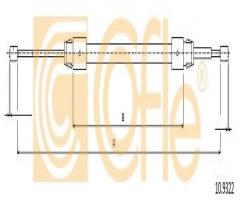 Cofle 10.9322 linka hamulca ręcznego db, mercedes-benz klasa a (w168)