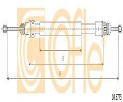 Cofle 10.6775 linka hamulca ręcznego renault, renault laguna i (b56_, 556_)