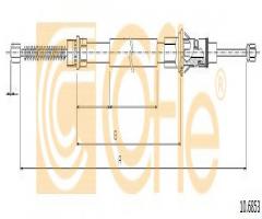 Cofle 10.6853 linka hamulca ręcznego renault, nissan interstar autobus (x70)