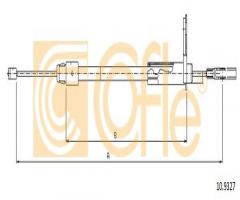 Cofle 10.9327 linka hamulca ręcznego db, mercedes-benz klasa a (w168)