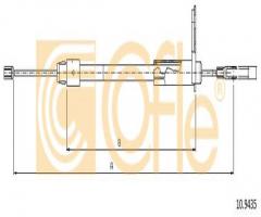 Cofle 10.9435 linka hamulca ręcznego db, mercedes-benz klasa c (w202)