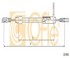 Cofle 10.9441 linka hamulca ręcznego db, mercedes-benz klasa e (w210)