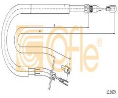 Cofle 10.9879 linka hamulca ręcznego mercedes (l)