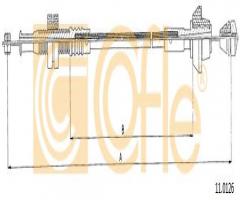 Cofle 11.0126 linka gazu ford, ford ka (rb_)