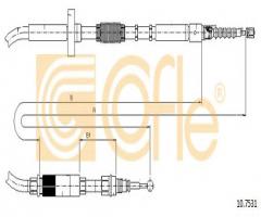 Cofle 10.7531 linka hamulca ręcznego audi, audi a4 (8d2, b5)