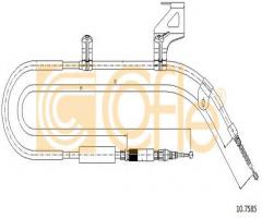 Cofle 10.7585 linka hamulca ręcznego audi, audi a6 (4b2, c5)