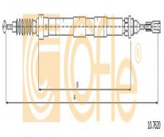 Cofle 10.7620 linka hamulca ręcznego ford seat vw, ford galaxy (wgr), seat alhambra (7v8, 7v9)