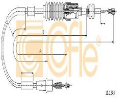 Cofle 11.1243 linka gazu opel, opel astra f hatchback (53_, 54_, 58_, 59_)