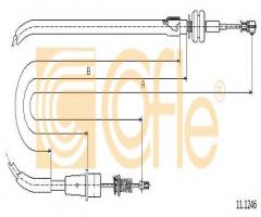 Cofle 11.1246 linka gazu opel, chevrolet corsa sedan, citroËn zx (n2)