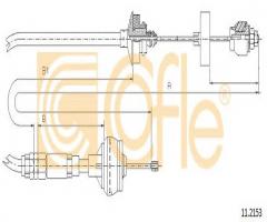 Cofle 11.2153 linka sprzęgła citroen, citroËn xsara (n1)