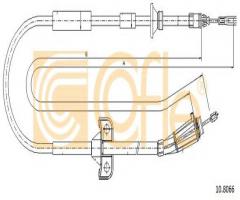 Cofle 10.8066 linka hamulca ręcznego volvo, volvo v70 ii (sw)