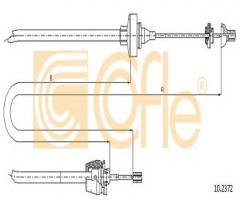 Cofle 10.2372 linka sprzęgła renault, renault twingo i (c06_)