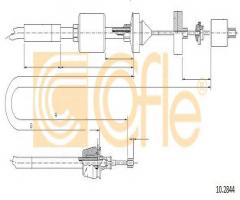 Cofle 10.2844 linka sprzęgła renault clio 98-05, nissan kubistar nadwozie pełne (x80)