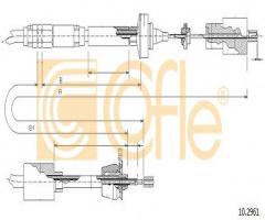 Cofle 10.2961 linka sprzęgła renault, renault safrane i (b54_)