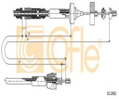 Cofle 10.2962 linka sprzęgła renault, renault laguna i (b56_, 556_)