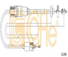 Cofle 10.2968 linka sprzęgła renault, renault laguna i (b56_, 556_)