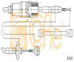 Cofle 10.3211 linka sprzęgła vw, vw transporter iv autobus (70xb, 70xc, 7db, 7dw)