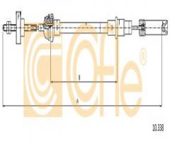 Cofle 10.338 linka sprzęgła vw, vw golf ii (19e, 1g1)