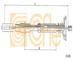 Cofle 10.340 linka sprzęgła vw, vw golf ii (19e, 1g1)