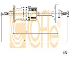 Cofle 10.3413 linka sprzęgła vw, vw golf iii (1h1)