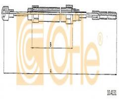 Cofle 10.4131 linka hamulca ręcznego bmw, bmw 3 (e36)