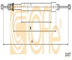 Cofle 10.4577 linka hamulca ręcznego citroen, citroËn xsara (n1)