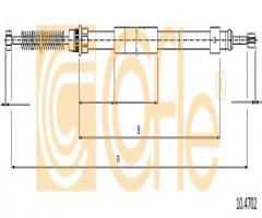 Cofle 10.4702 linka hamulca ręcznego citroen, citroËn c15 (vd-_)