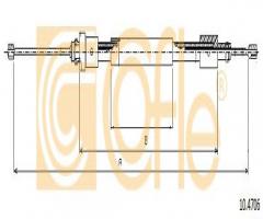 Cofle 10.4706 linka hamulca ręcznego citroen, citroËn berlingo nadwozie pełne (m_)