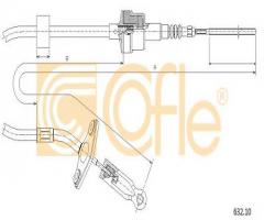 Cofle 632.10 linka sprzęgła fiat, fiat palio (178bx)