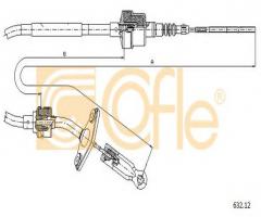 Cofle 632.12 linka sprzęgła fiat, fiat palio (178bx)