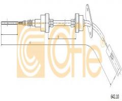 Cofle 642.10 linka sprzęgła fiat, fiat doblo (119)