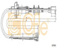 Cofle s07045 linka prędkościomierza fiat, fiat punto (176)