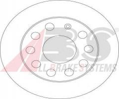 A.b.s. 17520 tarcza hamulcowa vw golf v 03-tył, audi a3 kabriolet (8p7), seat leon (1p1)