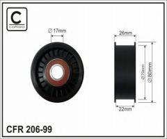 Caffaro 206-99 rolka prowadząca mb, mercedes-benz clk (c209)