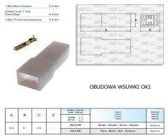 Connect ok1c obudowa wsuwki ok1c 6,3e czarna