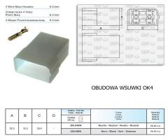 Connect ok4 obudowa wsuwki ok4 6,3e czarna