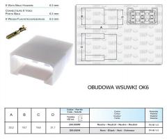 Connect ok6b obudowa wsuwki ok6b 6,3e