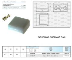 Connect on6 obudowa nasuwki on 6,3j czarna