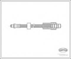 Corteco 19026690 przewód hamulcowy giętki bmw 5 e39 96-03 przód, bmw 7 (e38)