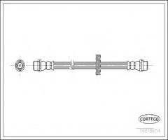 Corteco 19018654 przewód hamulcowy giętki vw passat 88-96 przód, vw golf ii (19e, 1g1)