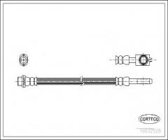 Corteco 19032528 przewód hamulcowy giętki vw passat 96-05 tył, vw passat (3b2)