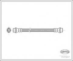 Corteco 19034267 przewód hamulcowy giętki vw t5 03- lewy tył