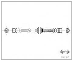 Corteco 19034269 przewód hamulcowy giętki vw touareg 02- przód, audi q7 (4l)