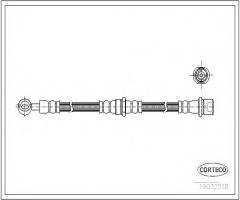 Corteco 19032518 przewód hamulcowy giętki subaru, subaru legacy i (bc)