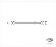 Corteco 19018509 przewód hamulcowy giętki mercedes w123, w124, alfa romeo 33 (905)